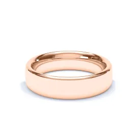 - Oval Profile Wedding Ring 18k Rose Gold