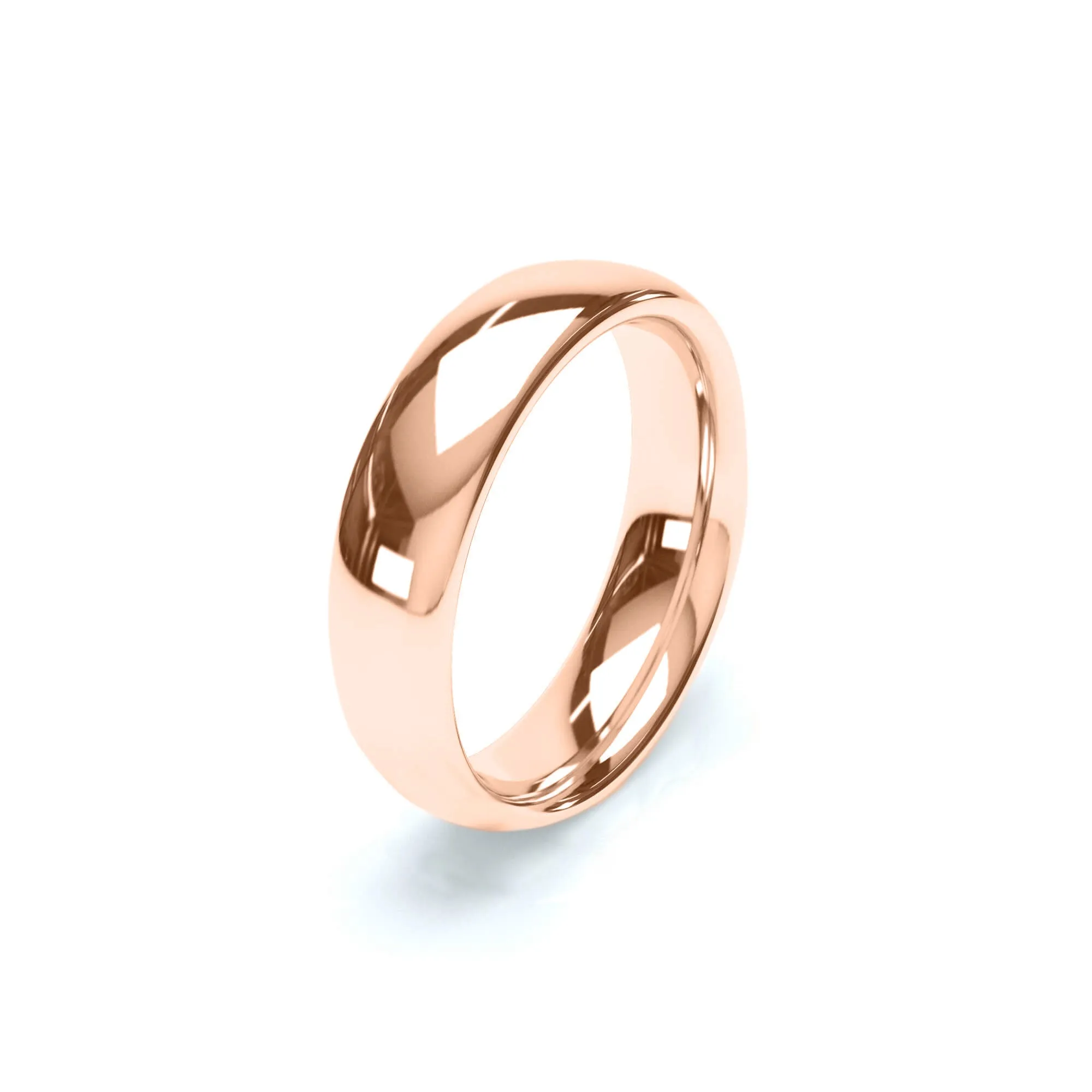 - Oval Profile Wedding Ring 18k Rose Gold