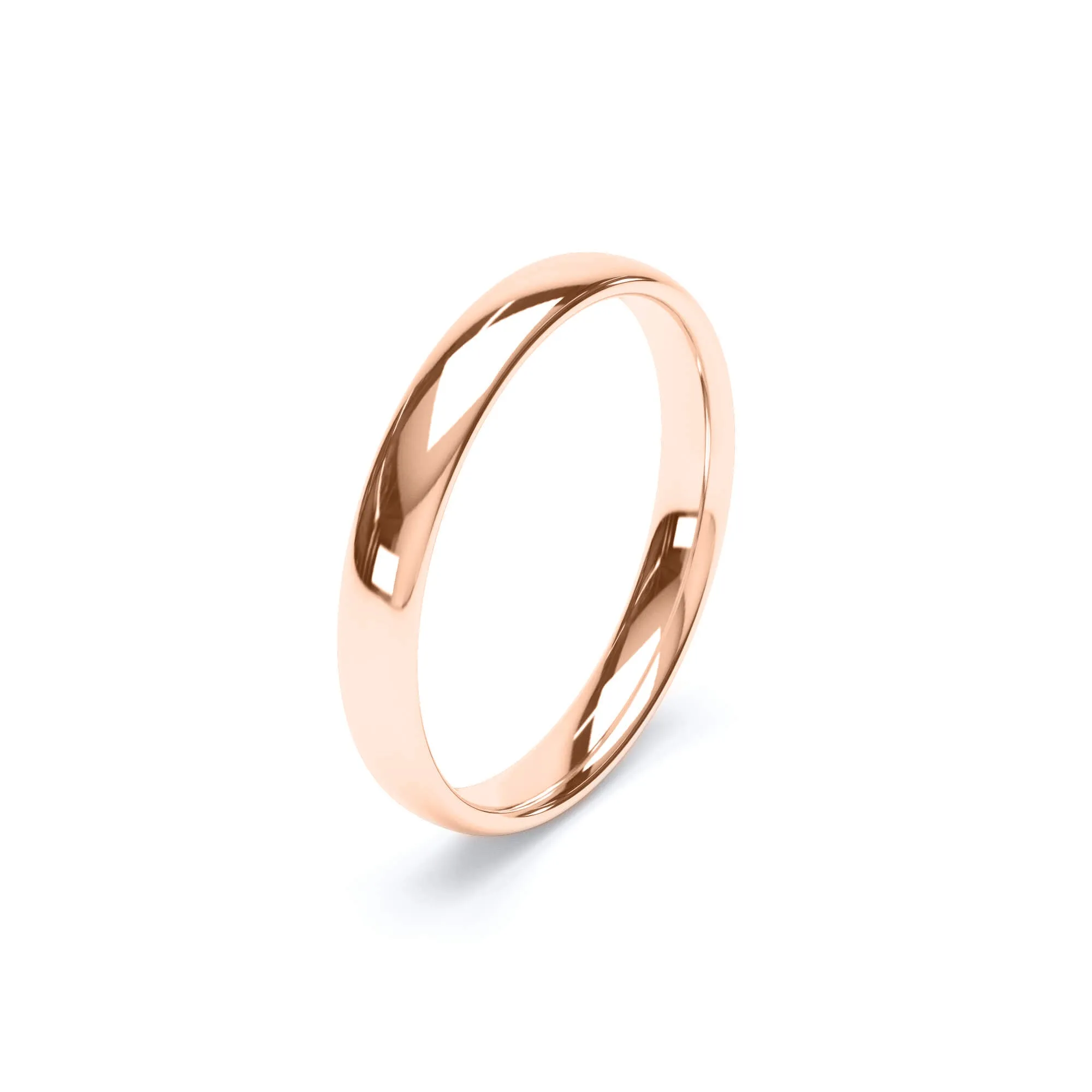 - Oval Profile Wedding Ring 18k Rose Gold