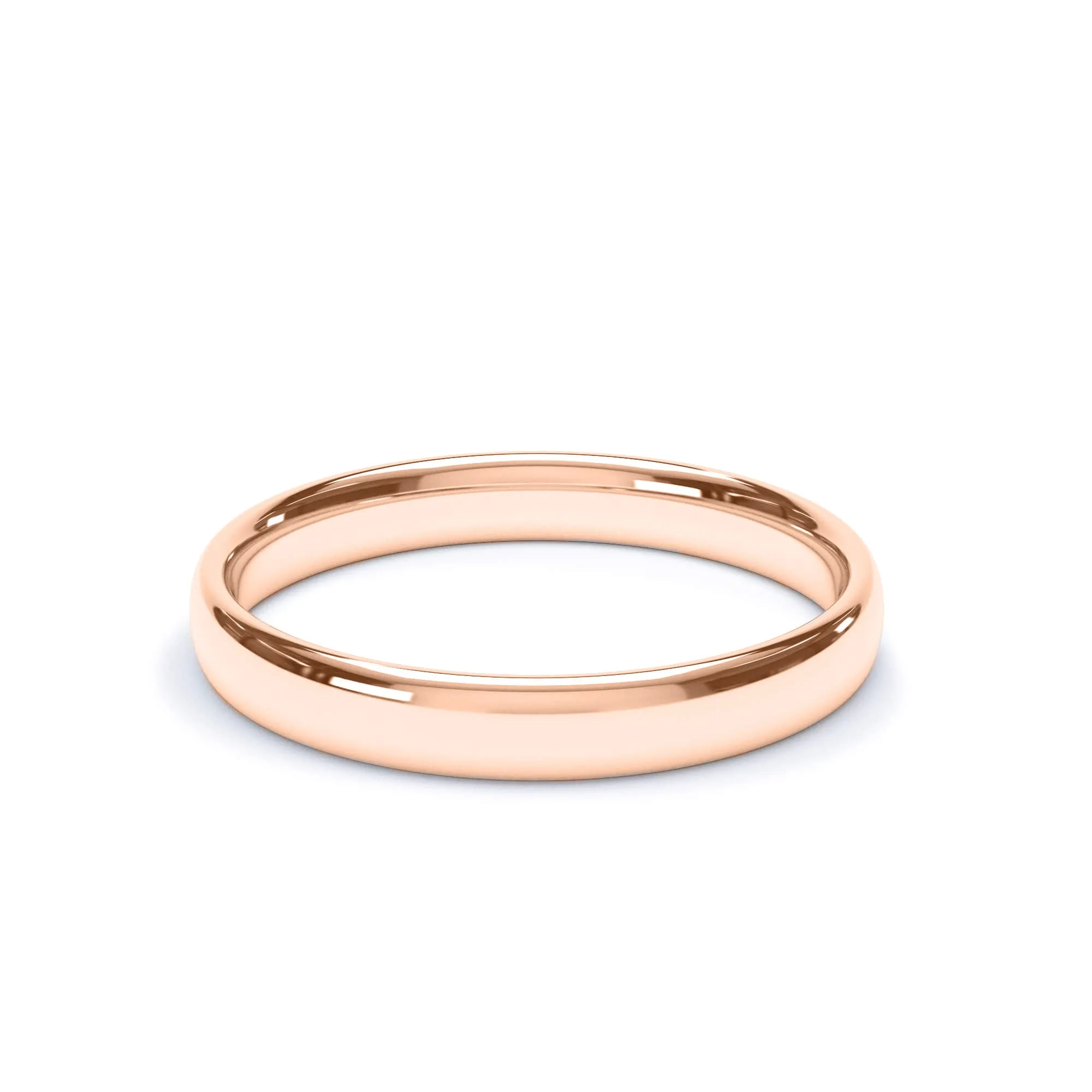 - Oval Profile Wedding Ring 18k Rose Gold