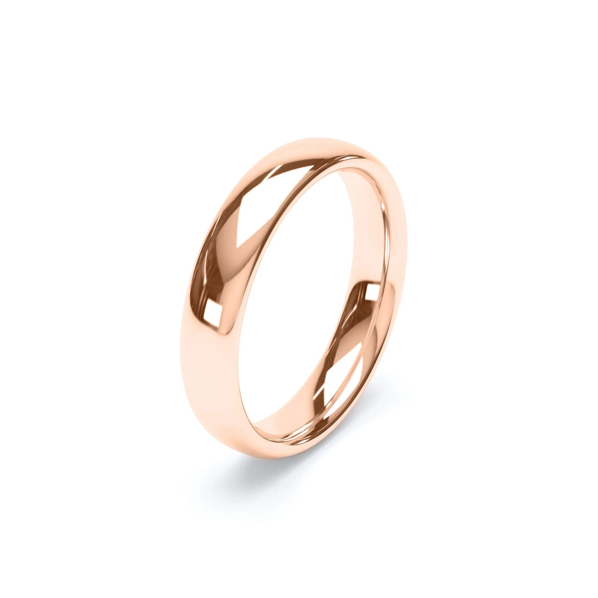 - Oval Profile Wedding Ring 18k Rose Gold