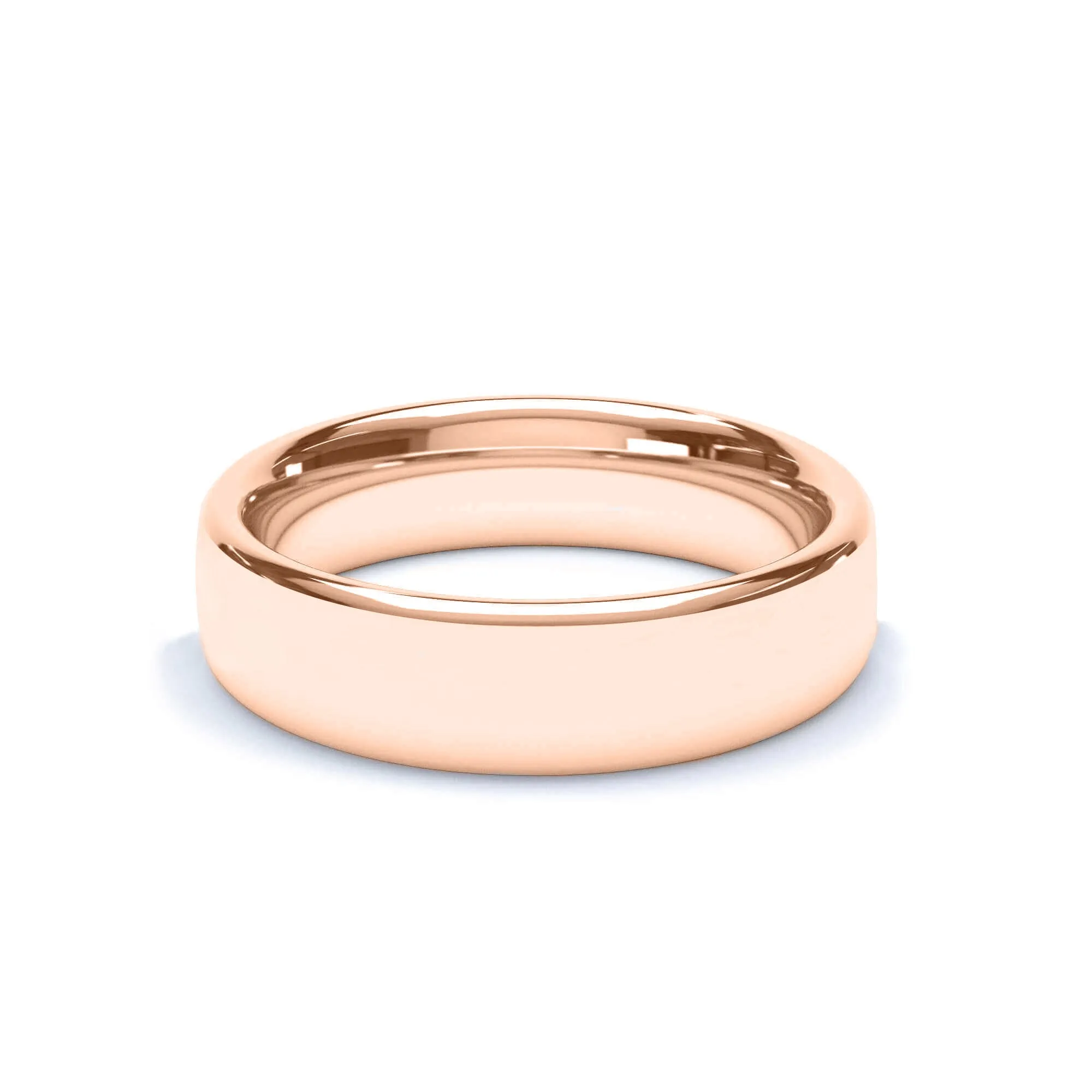 - Oval Profile Wedding Ring 18k Rose Gold