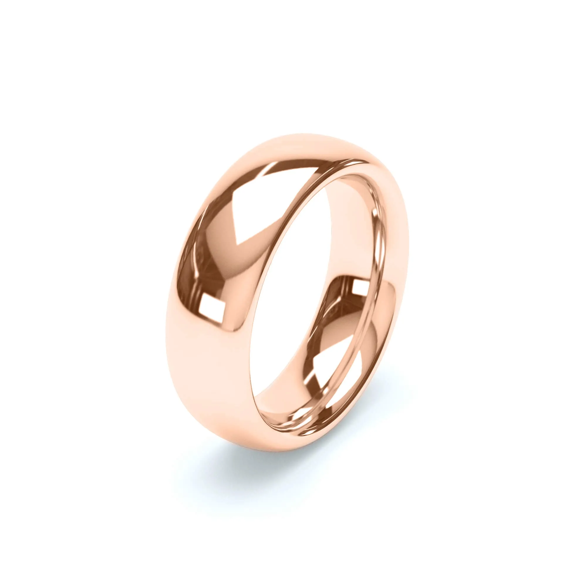 - Oval Profile Wedding Ring 18k Rose Gold