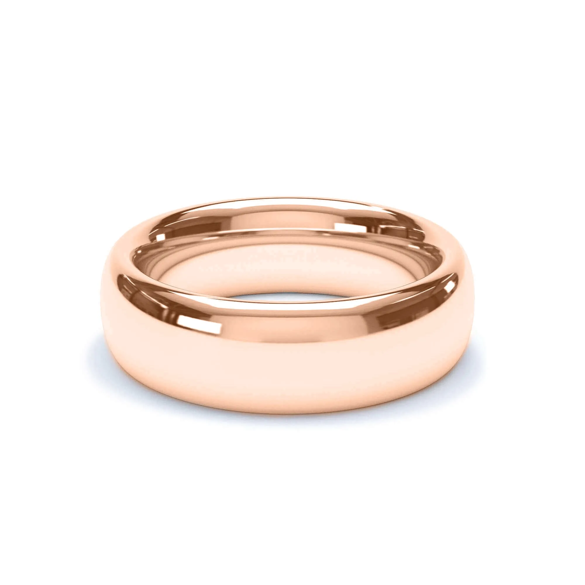 - Oval Profile Wedding Ring 18k Rose Gold