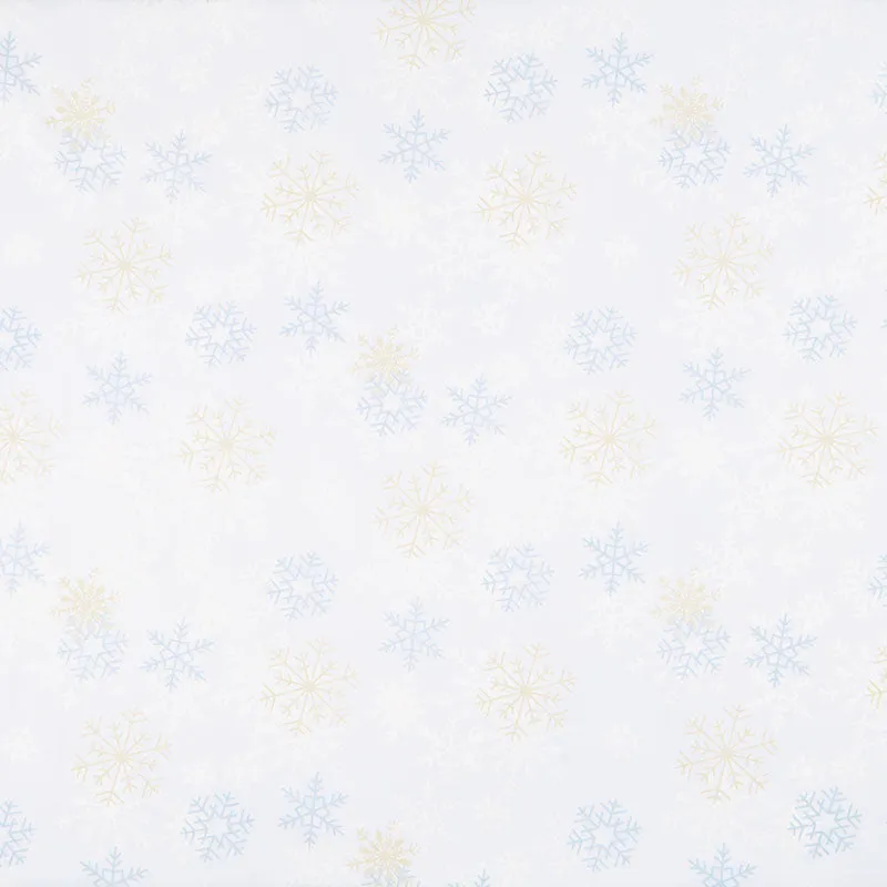 108" Quilt Back - Light Grey Snowflakes 108" Wide Backing