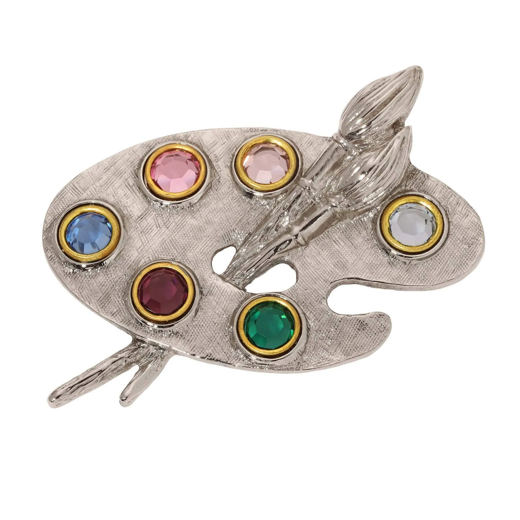 1928 Jewelry Da Vinci's Brush & Paint Palette Brooch