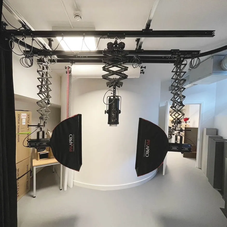 39.5-203cm Studio Photography Pantograph Ceiling Rail System