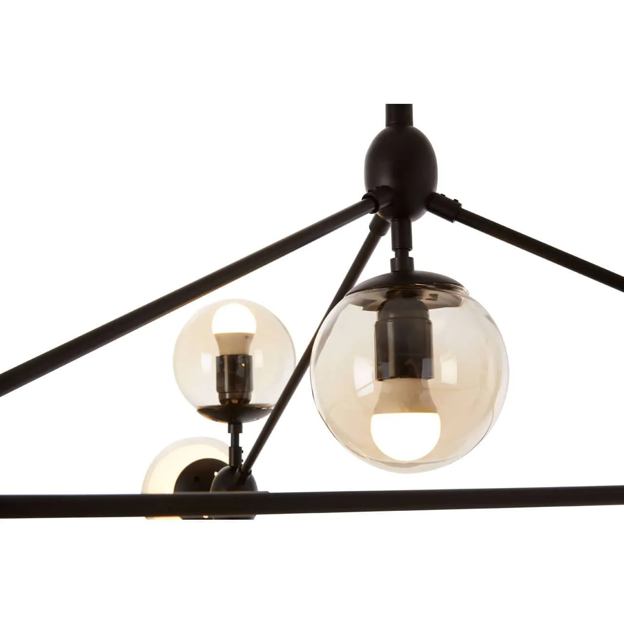 Abira 10 Bulb Matte Black Pendant Lamp