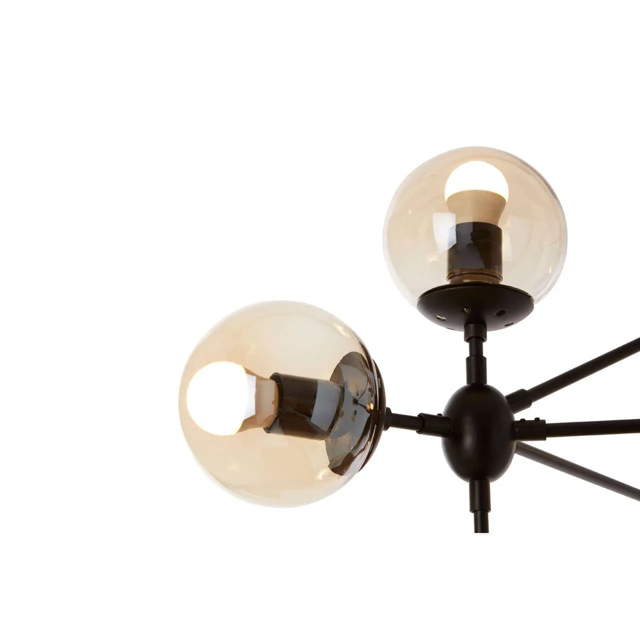 Abira 10 Bulb Matte Black Pendant Lamp