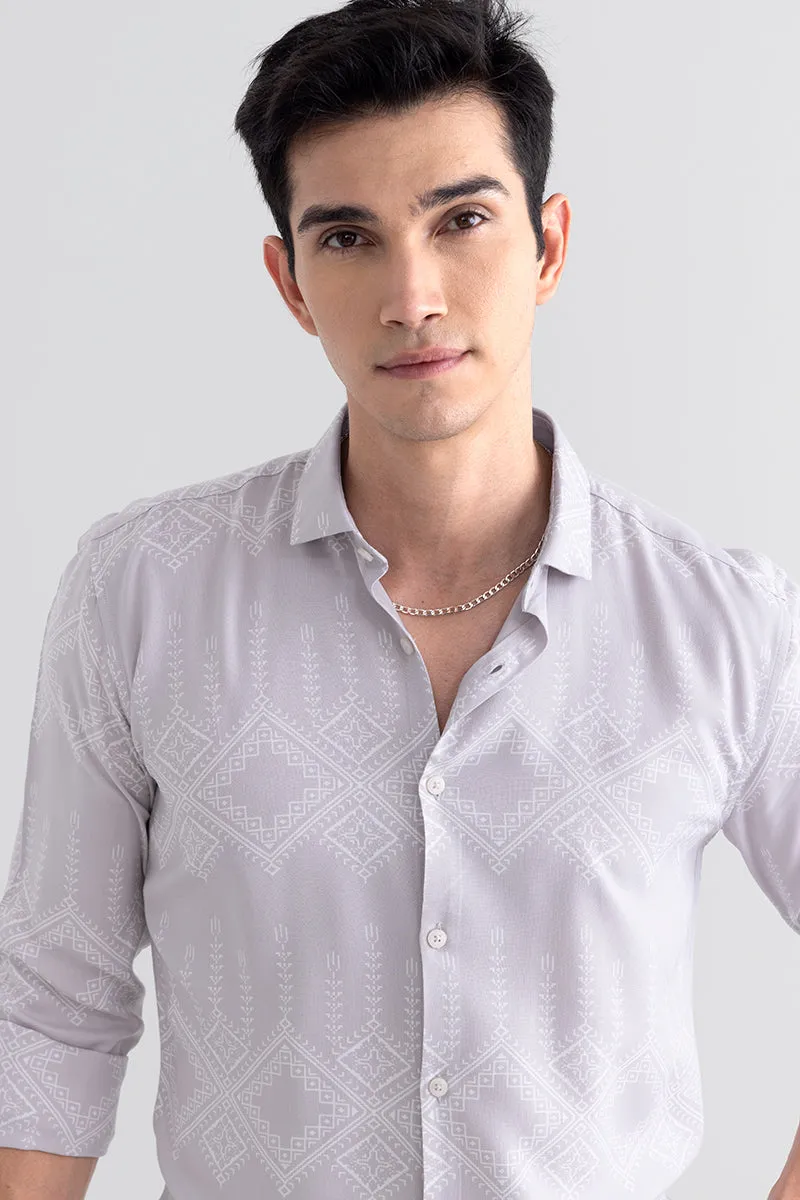 Optimized title: Stylish Aeztec Gray Mens Shirt