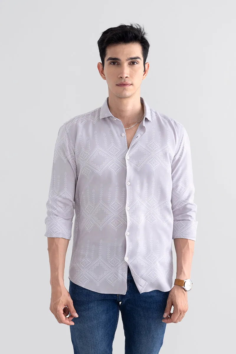 Optimized title: Stylish Aeztec Gray Mens Shirt