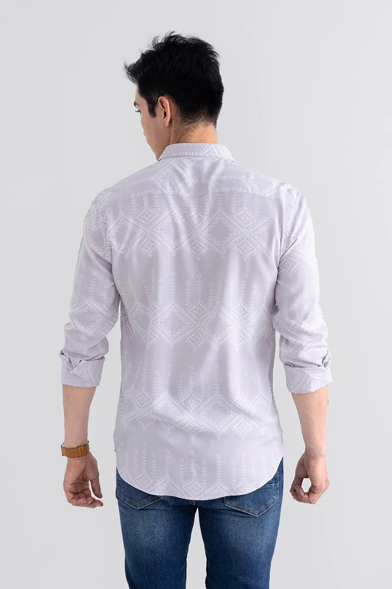 Optimized title: Stylish Aeztec Gray Mens Shirt