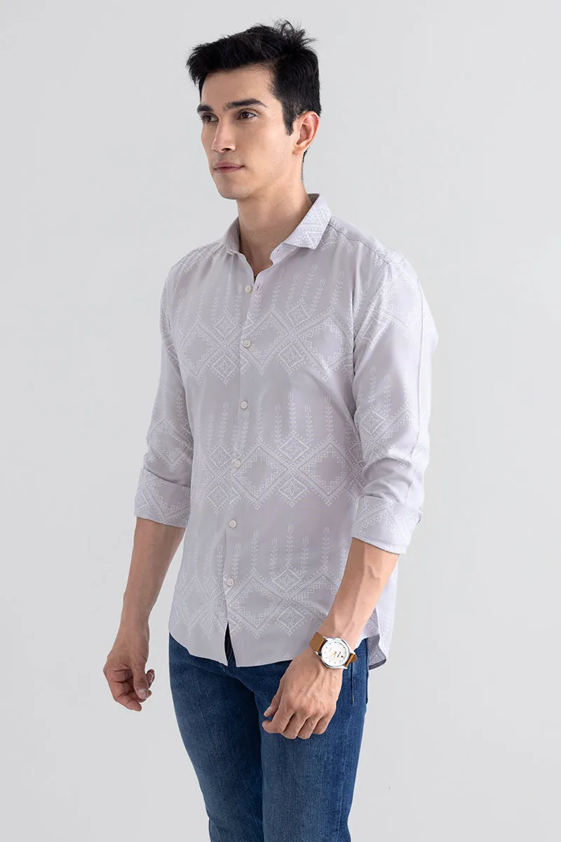 Optimized title: Stylish Aeztec Gray Mens Shirt