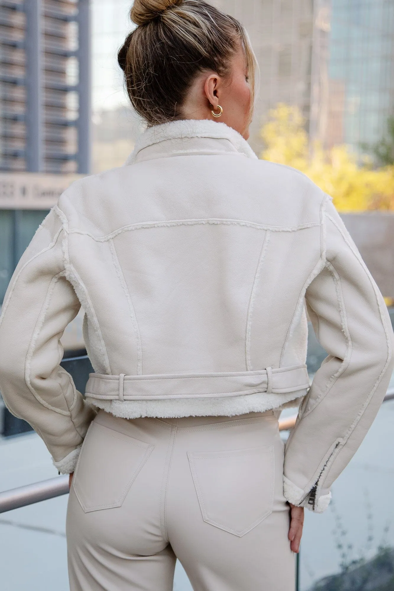 Alessi Cream Moto Jacket