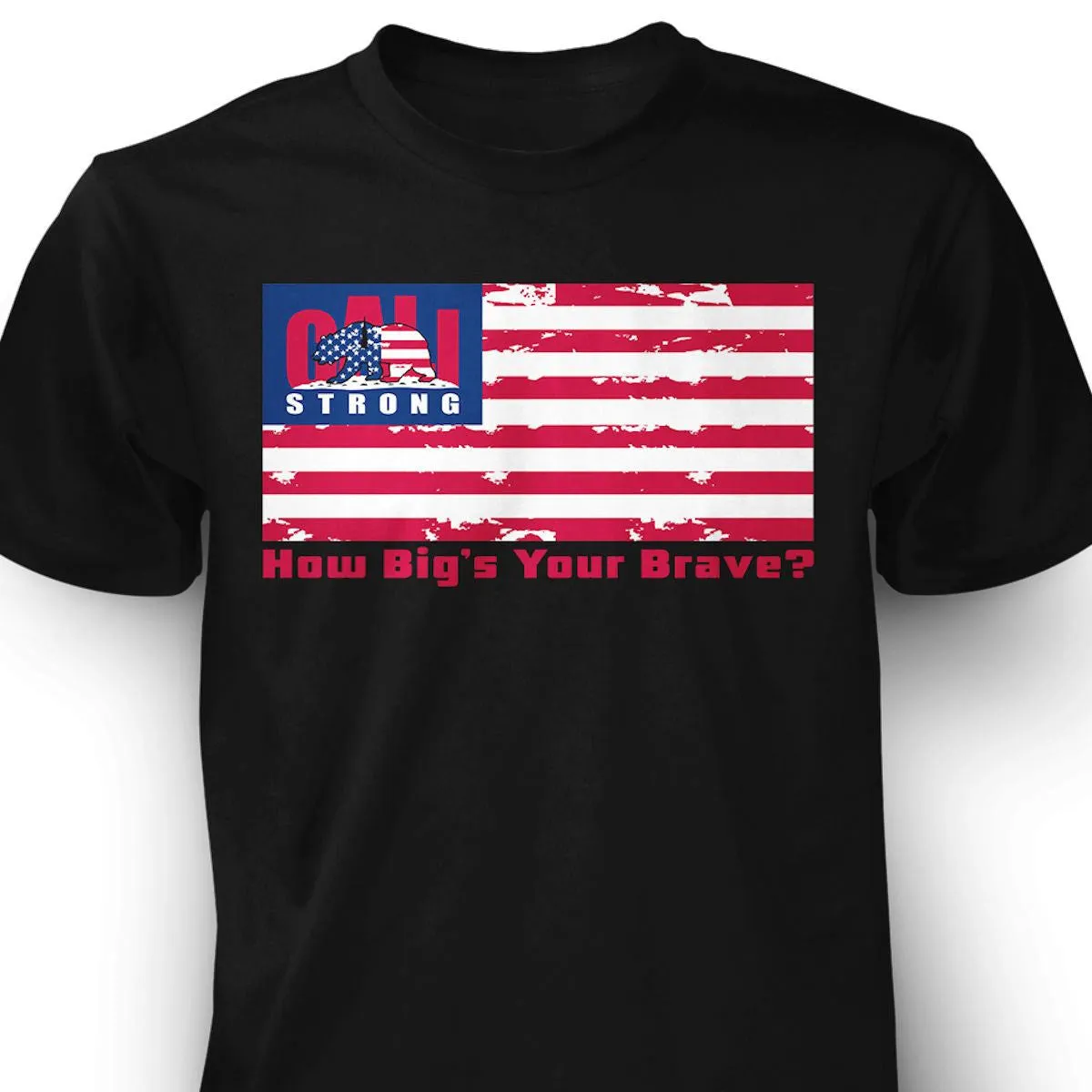 AMERICA How Big's Your Brave Black T-shirt