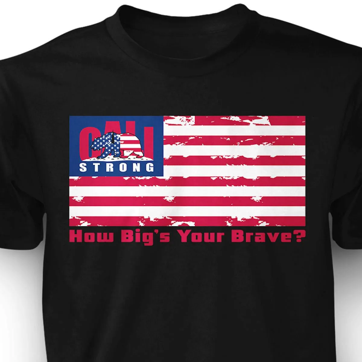 AMERICA How Big's Your Brave Black T-shirt