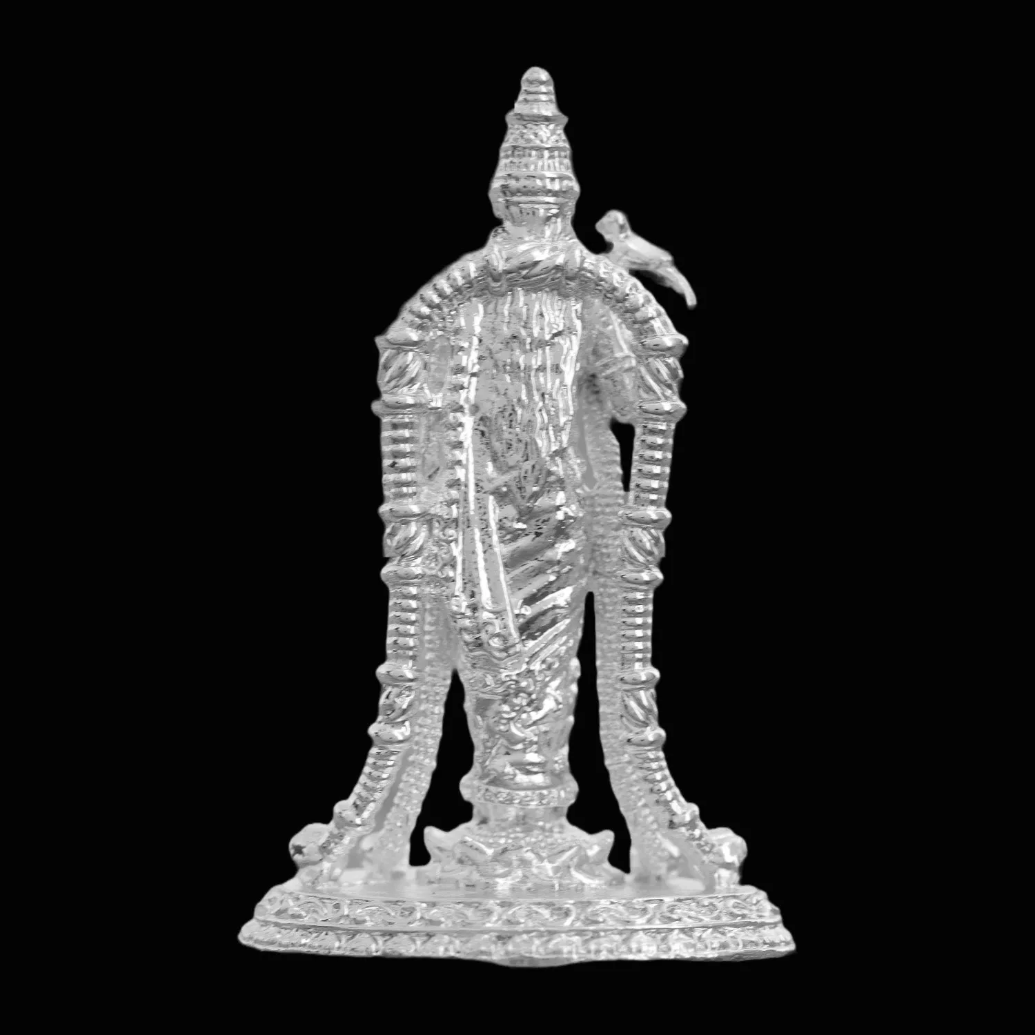 Andal Statue - Silver - 3 Inch | Copper Idol/ Goda Devi Vigraham/ Andal Idol for Pooja