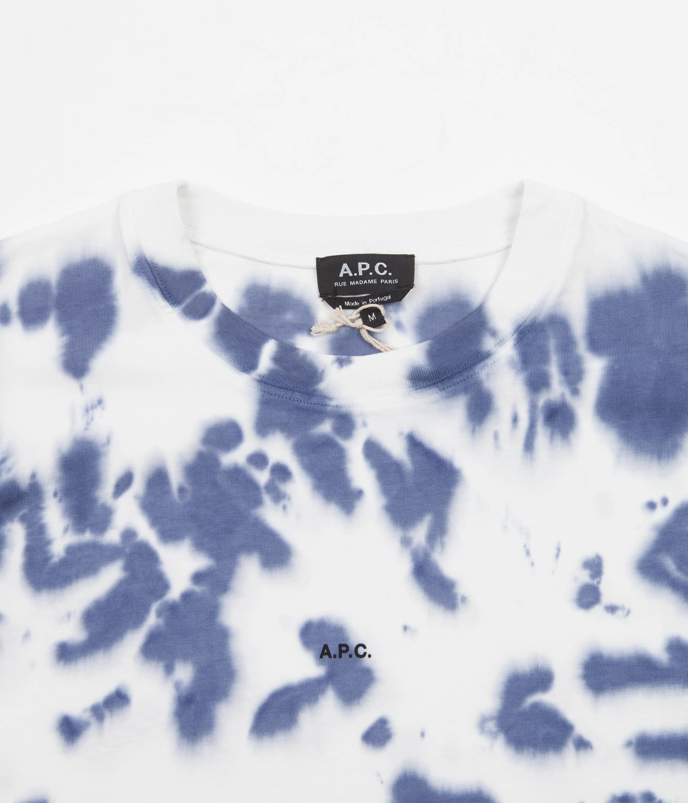 A.P.C. Adrien Tie Dye T-Shirt - White / Indigo