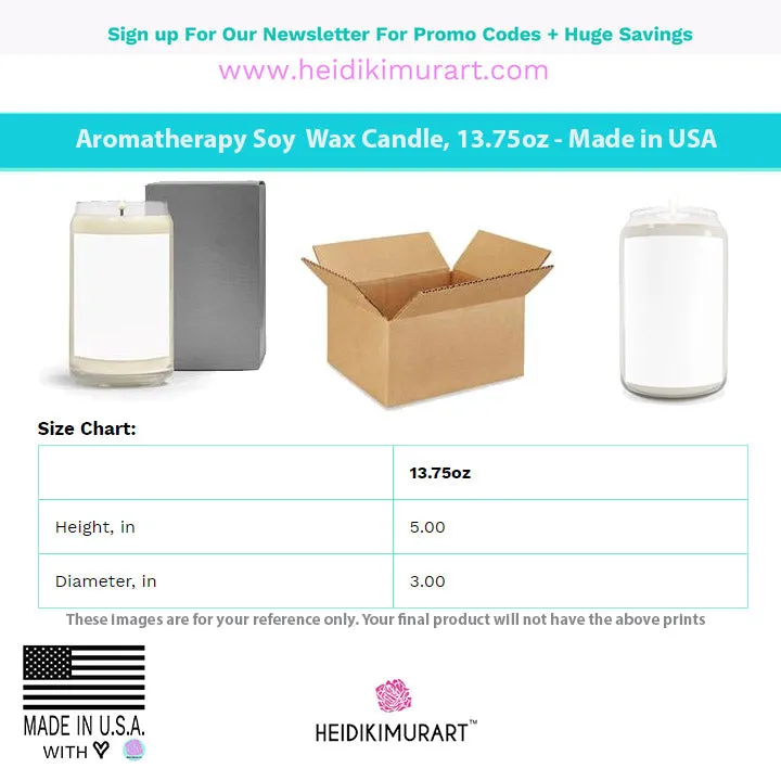 Aromatherapy Vegan Candle 13.75 oz, Hand-Poured Natural Vegan Soy Coconut Wax 50-80 hr Long Burning Candles In Glass Vessel- Made in USA