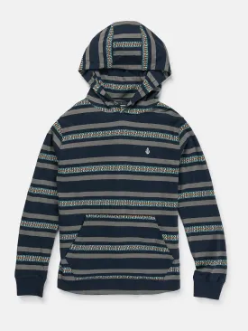 Big Boys Seed Stone Hood Long Sleeve Shirt - Navy