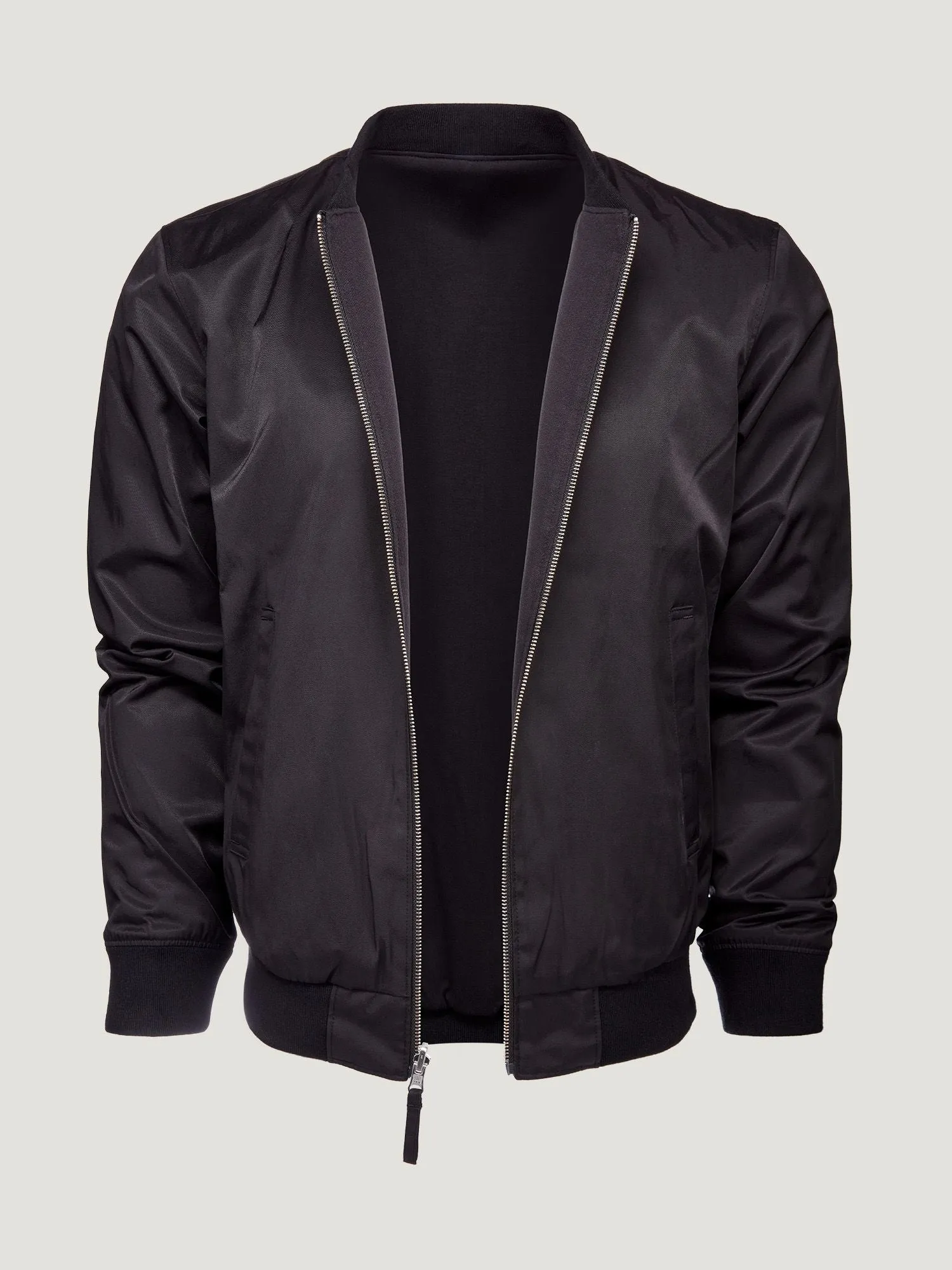 Black Reversible Bomber Jacket