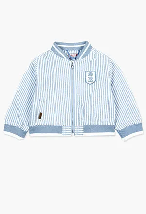 Boboli Bomber Jacket-Stripe Blue