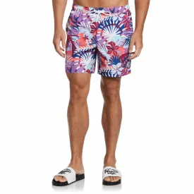 Bright Palm Print Swim Shorts