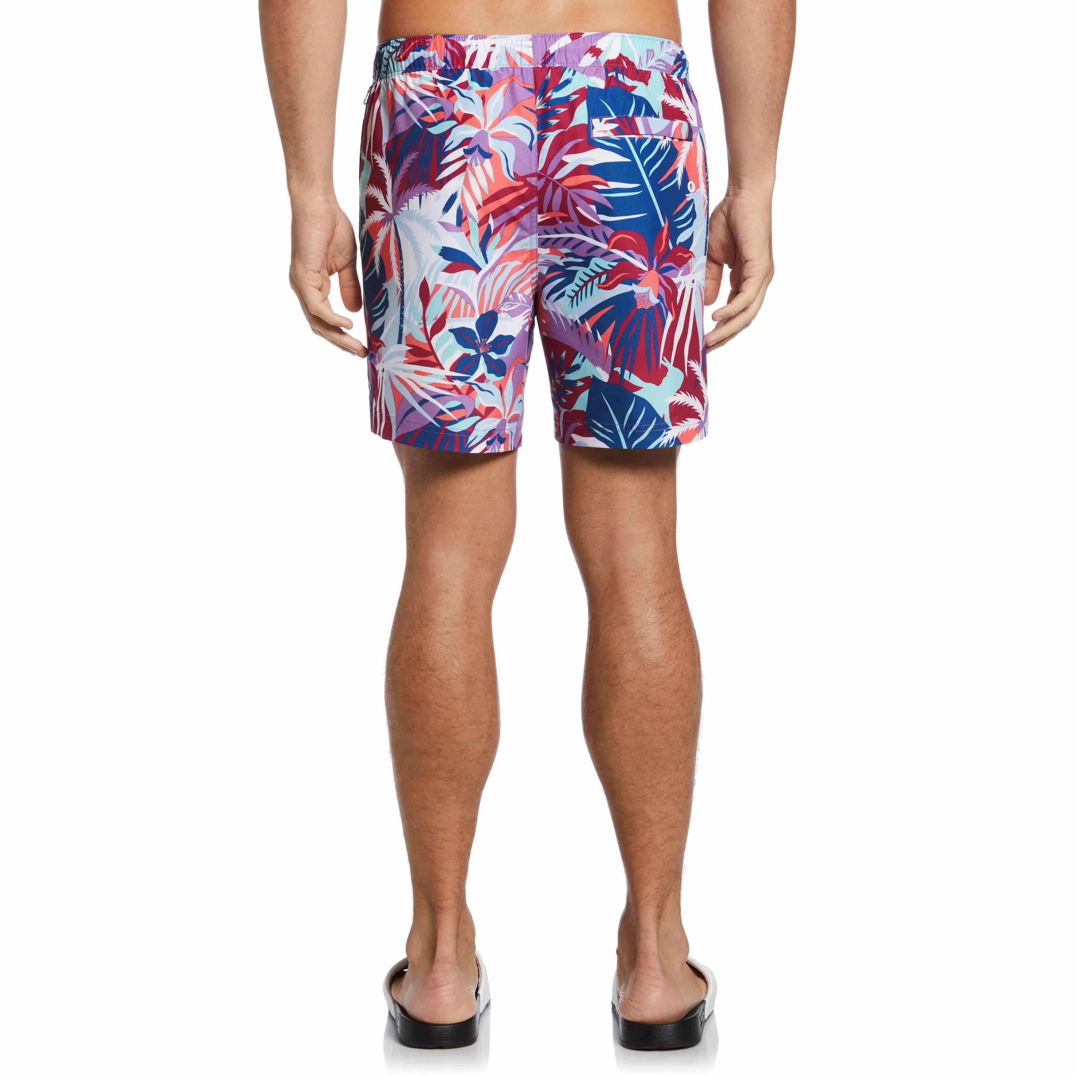 Bright Palm Print Swim Shorts