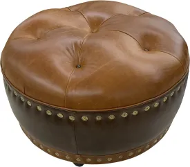 Browning Western Leather Ottoman