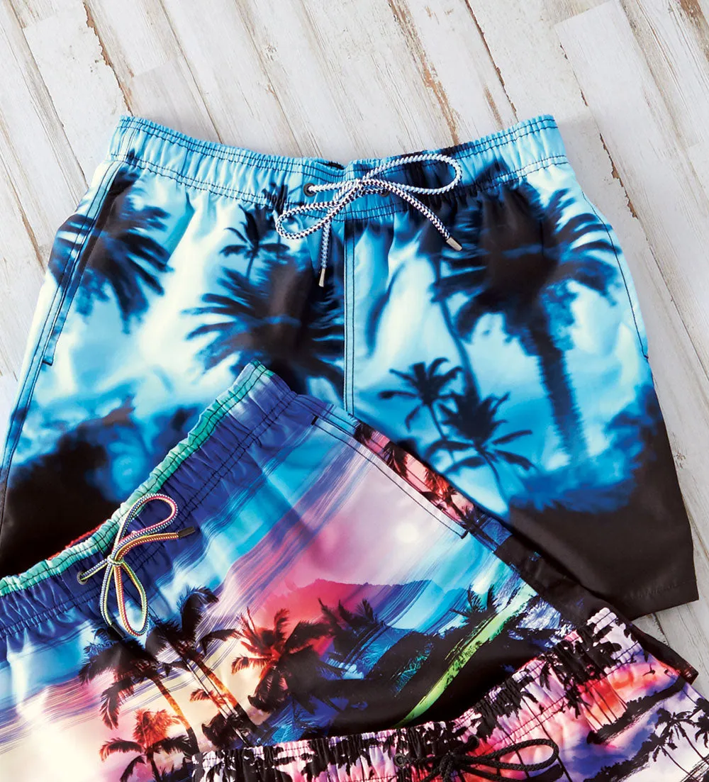 Bugatchi Stormy Palm Swim Trunks