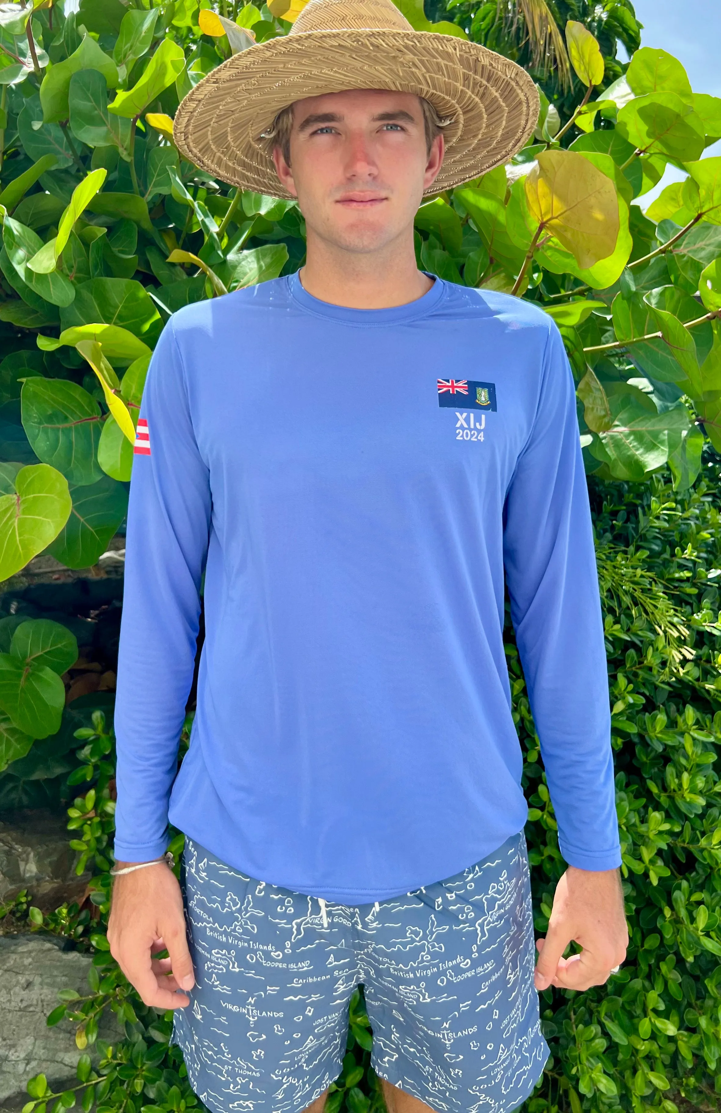 BVI XIJ24 Patch UPF50 Shirt - Barbuda Blue