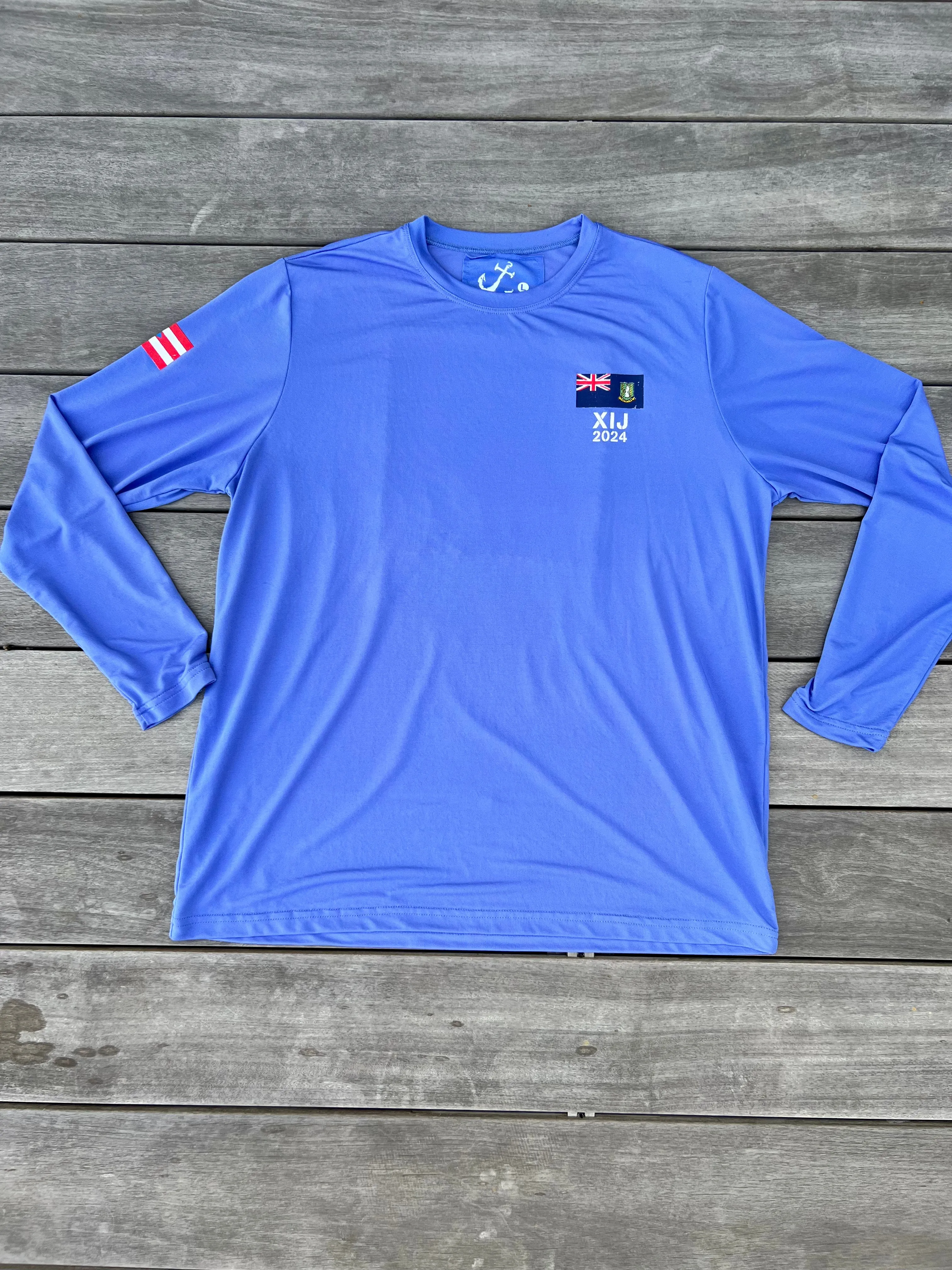 BVI XIJ24 Patch UPF50 Shirt - Barbuda Blue