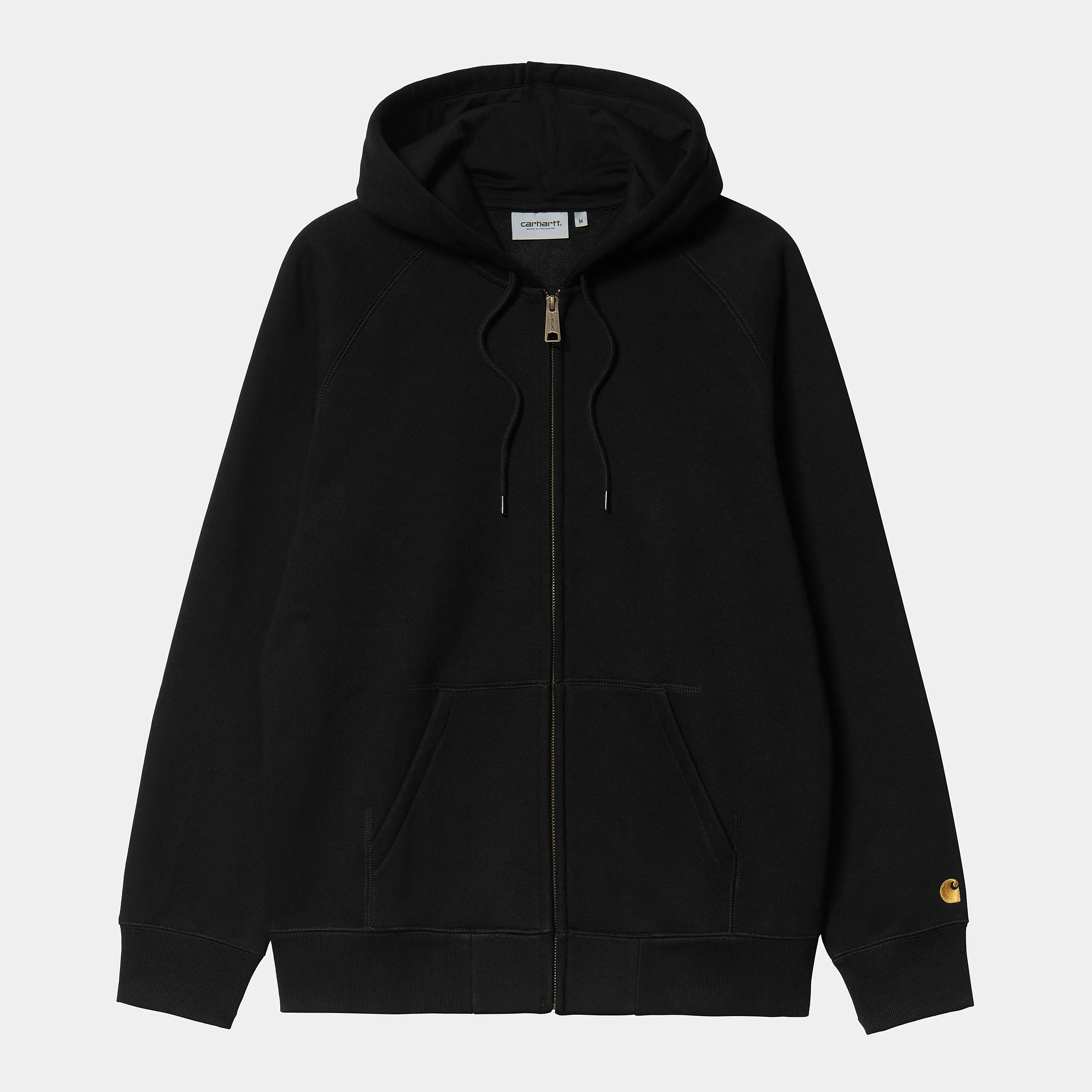 Carhartt WIP - Chase Zip Hooded Sweatshirt - Black / Gold