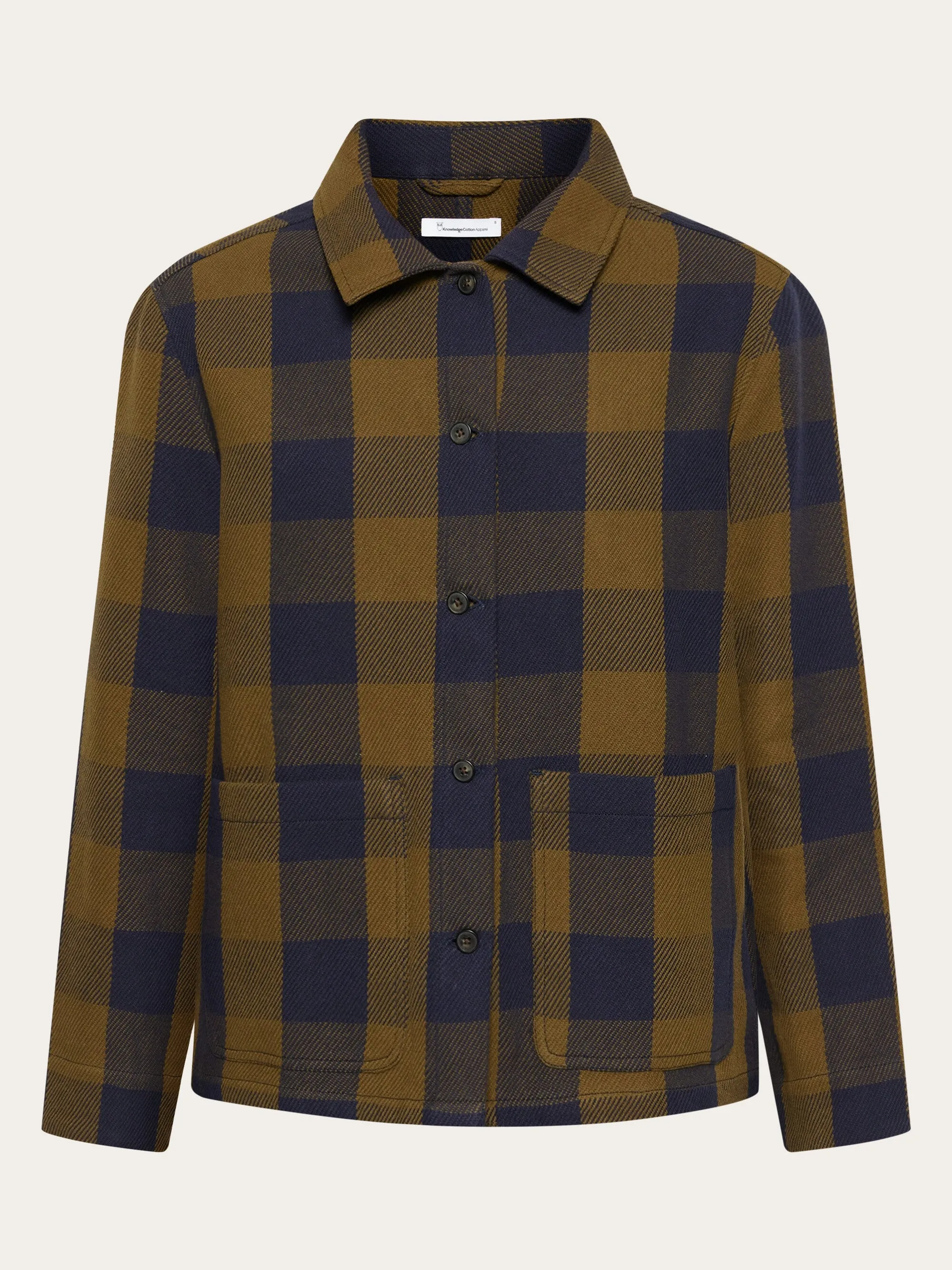 Classic check overshirt - GOTS/Vegan - Beige check