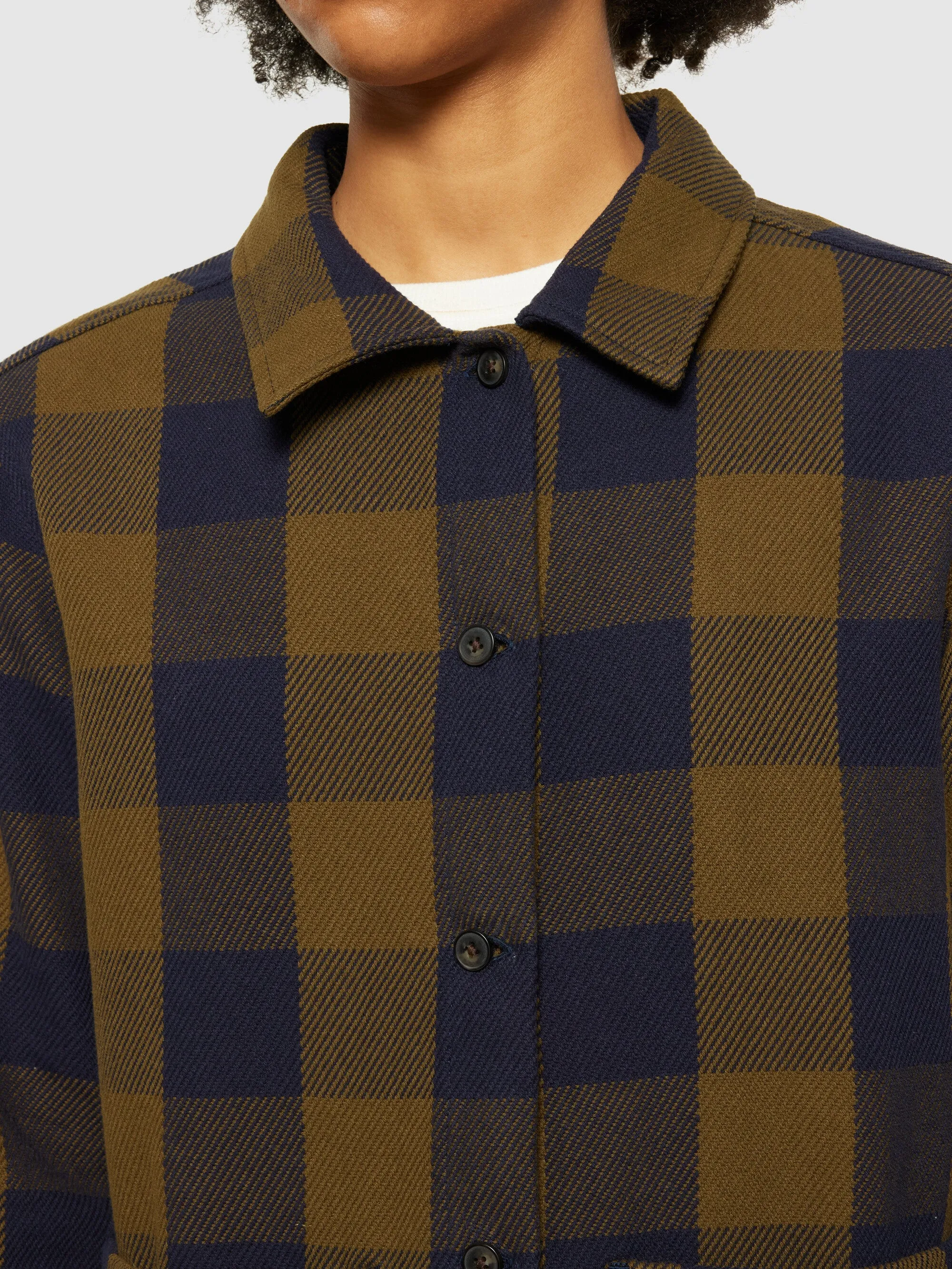 Classic check overshirt - GOTS/Vegan - Beige check