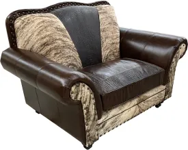 Corona Cowhide Western Chair and Half