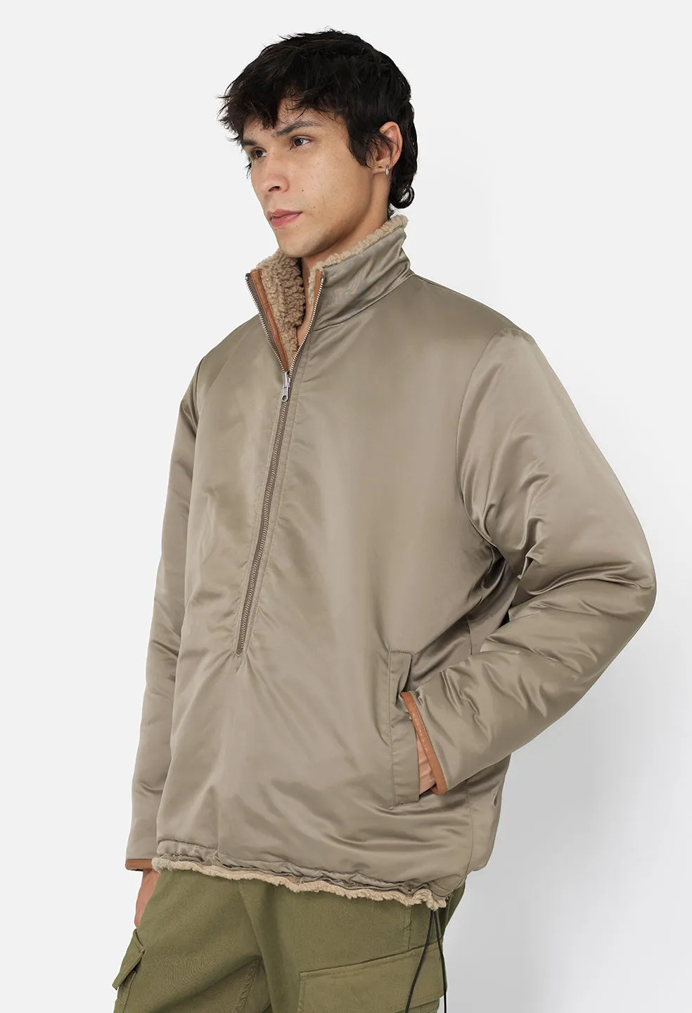 Corpus Reversible Half-Zip / Tan X Khaki