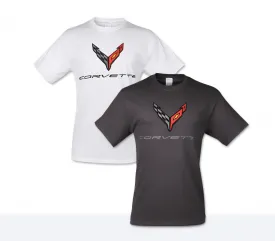 Corvette Next Generation Carbon Flash T-Shirt - Charcoal/White