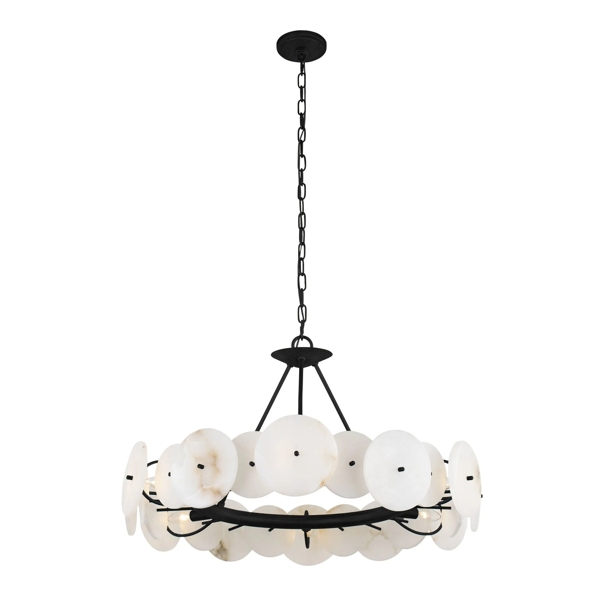 Cosmos 370C06MB 6-Light Chandelier - Matte Black