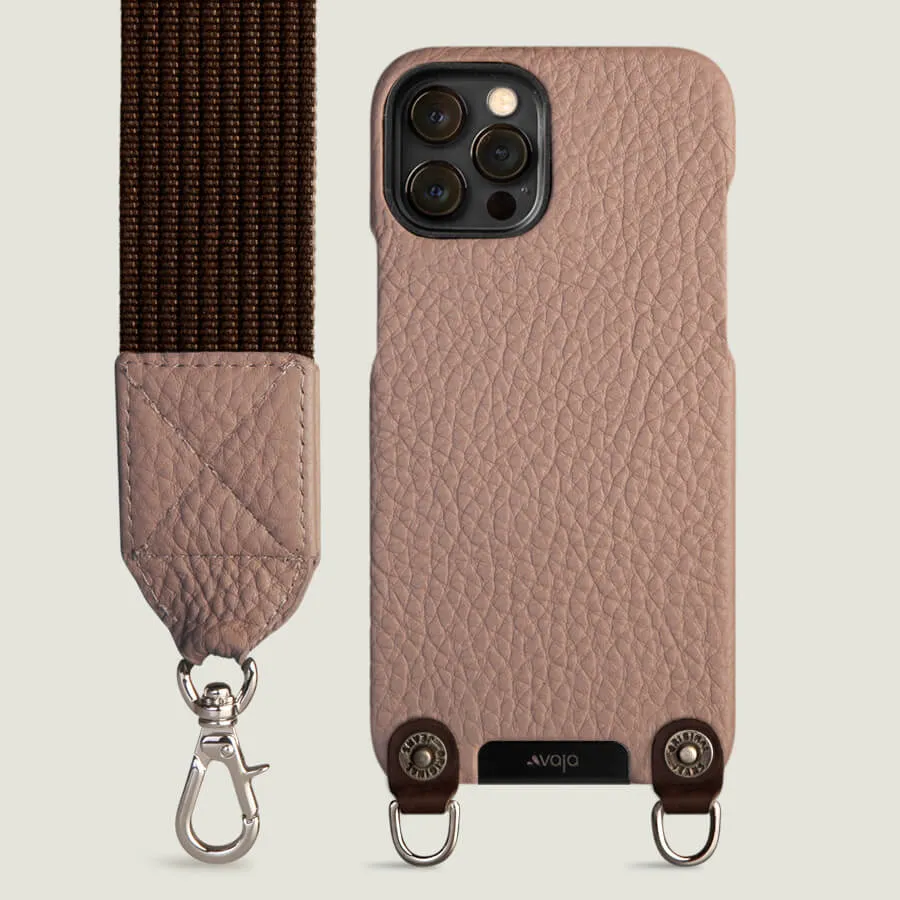 Crossbody iPhone 12 & 12 Pro leather case with magsafe