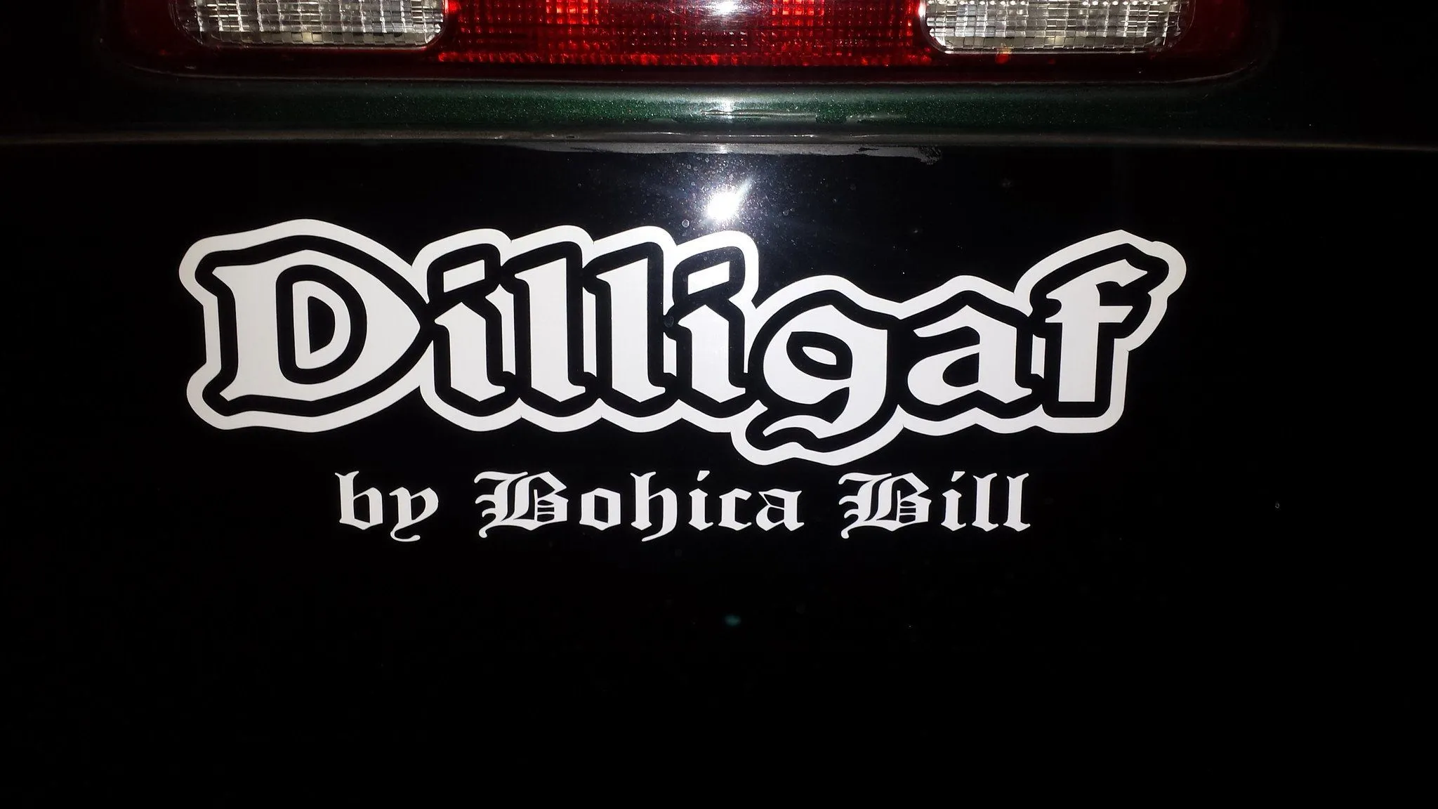 Dilligaf Car Bumper Sticker 4x12 inches