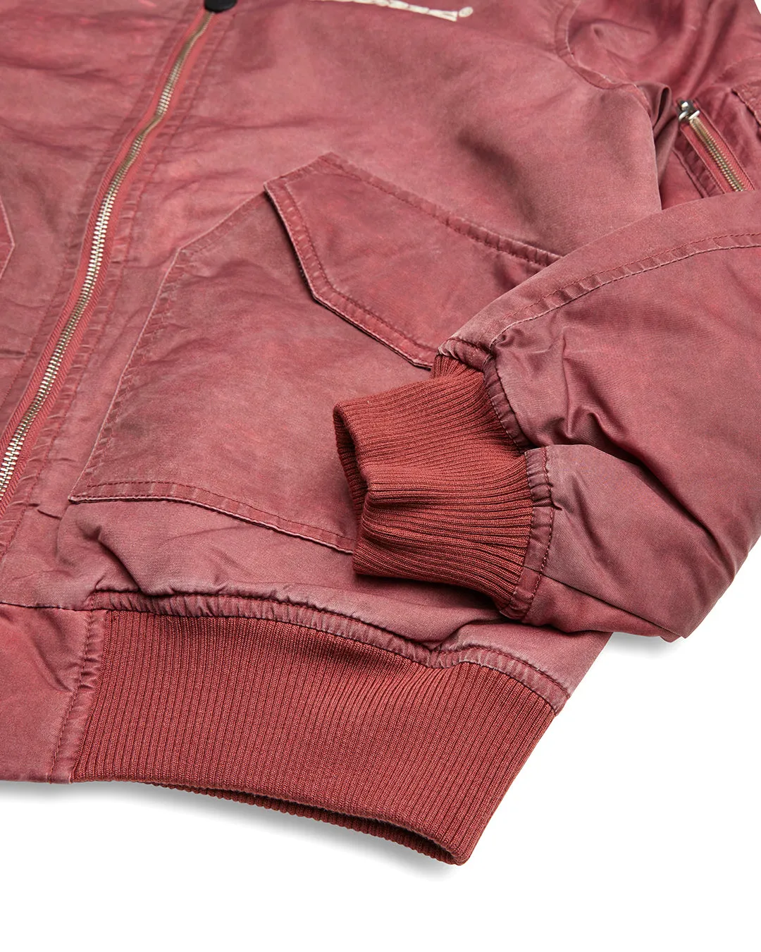 Maroon Dreamhouse Bomber Flight Jacket