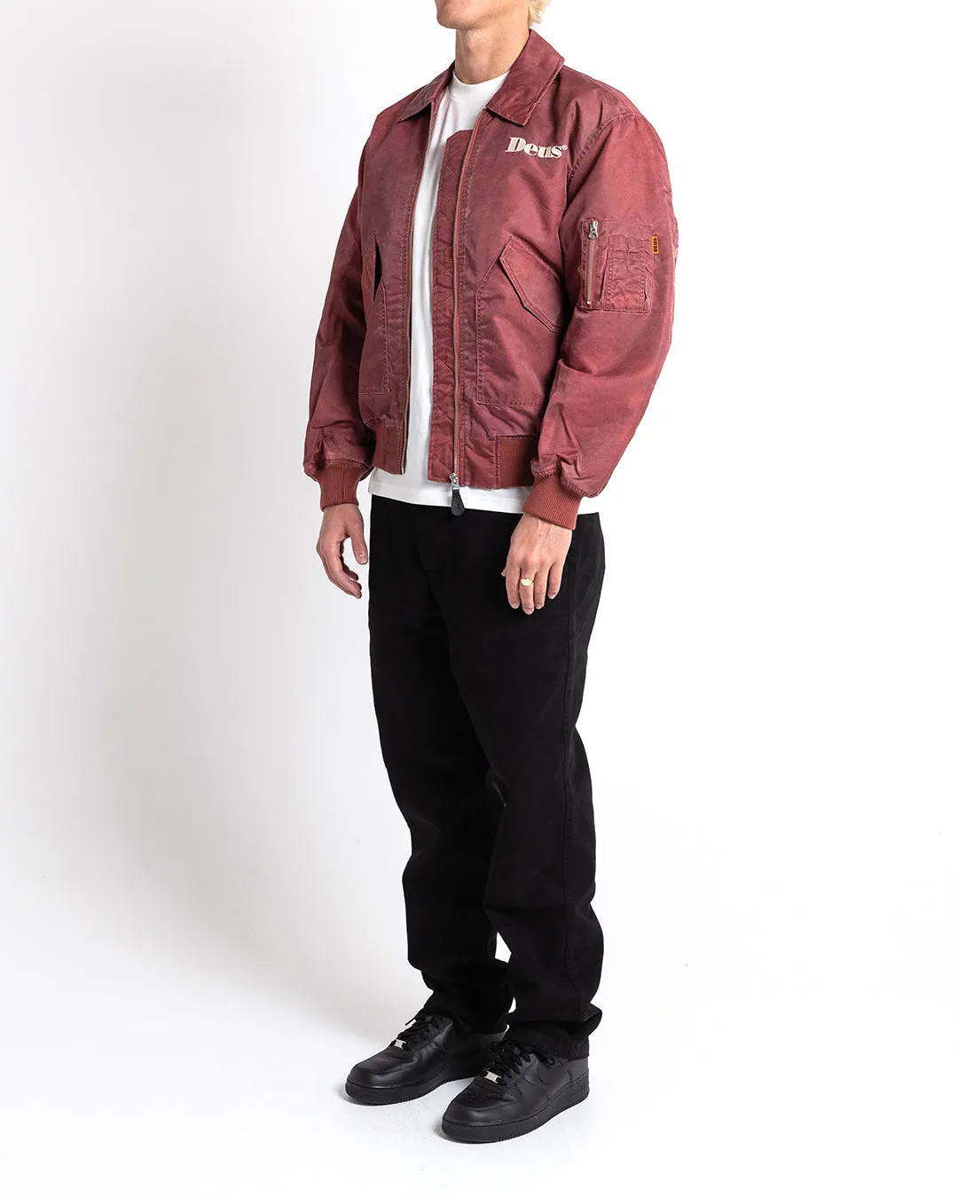 Maroon Dreamhouse Bomber Flight Jacket