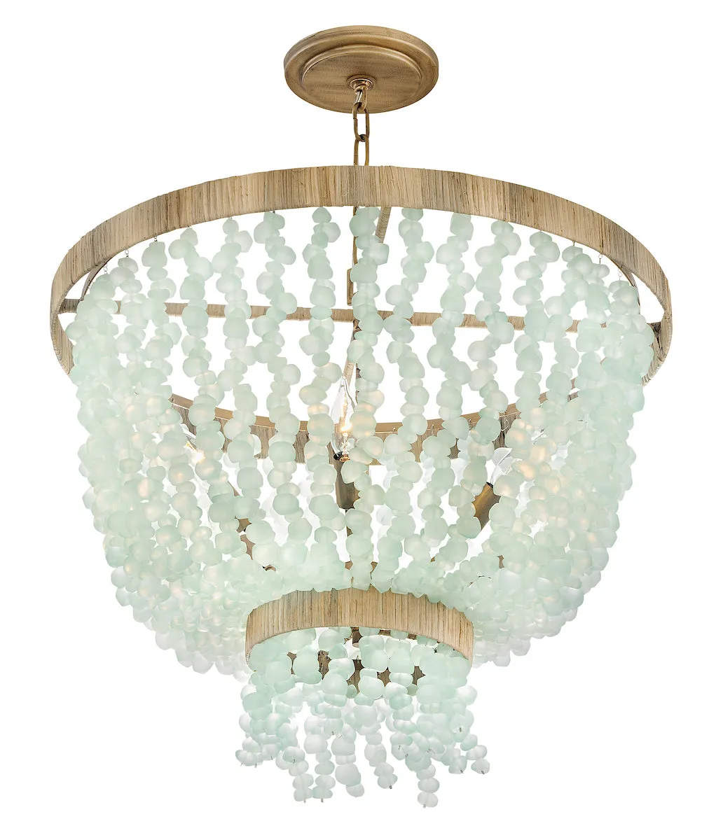 Dune Blue Sea Glass Chandelier