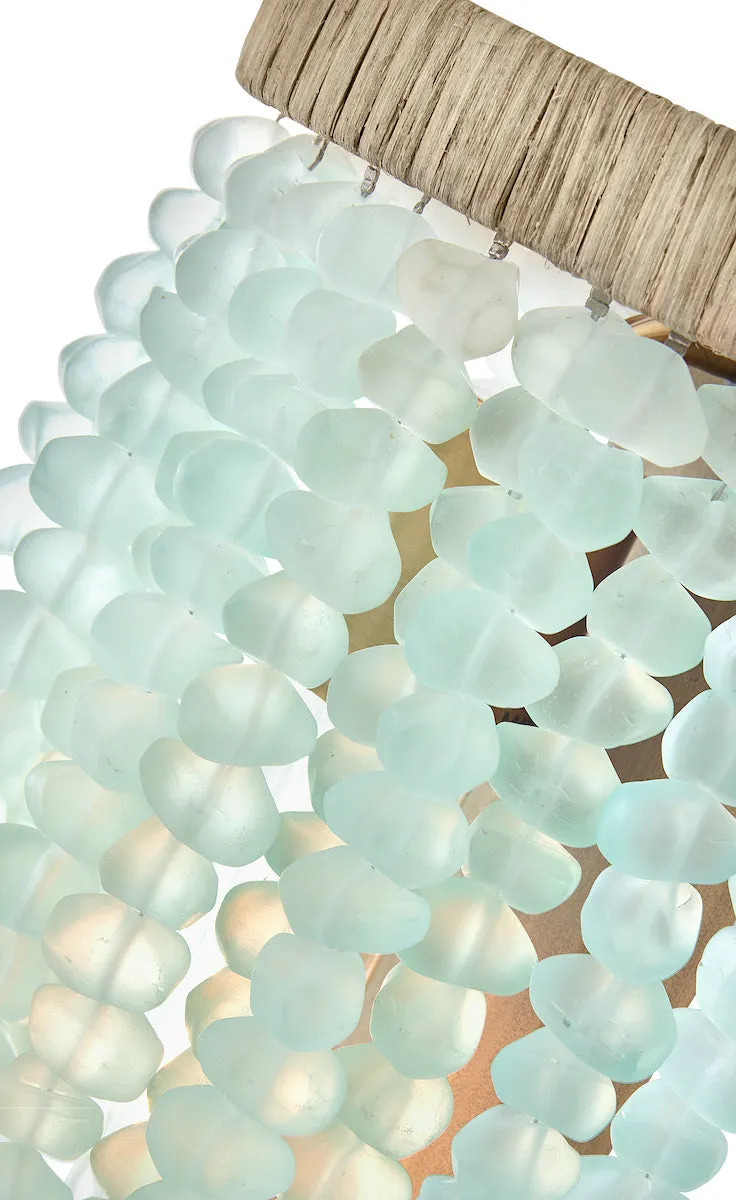 Dune Blue Sea Glass Chandelier