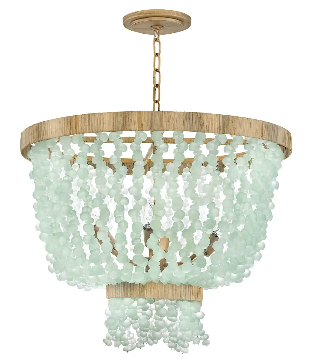 Dune Blue Sea Glass Chandelier