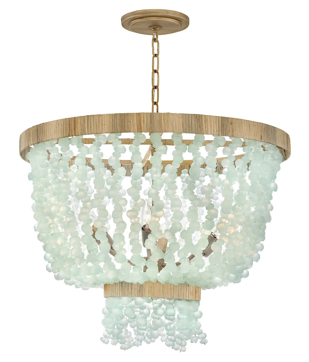 Dune Blue Sea Glass Chandelier