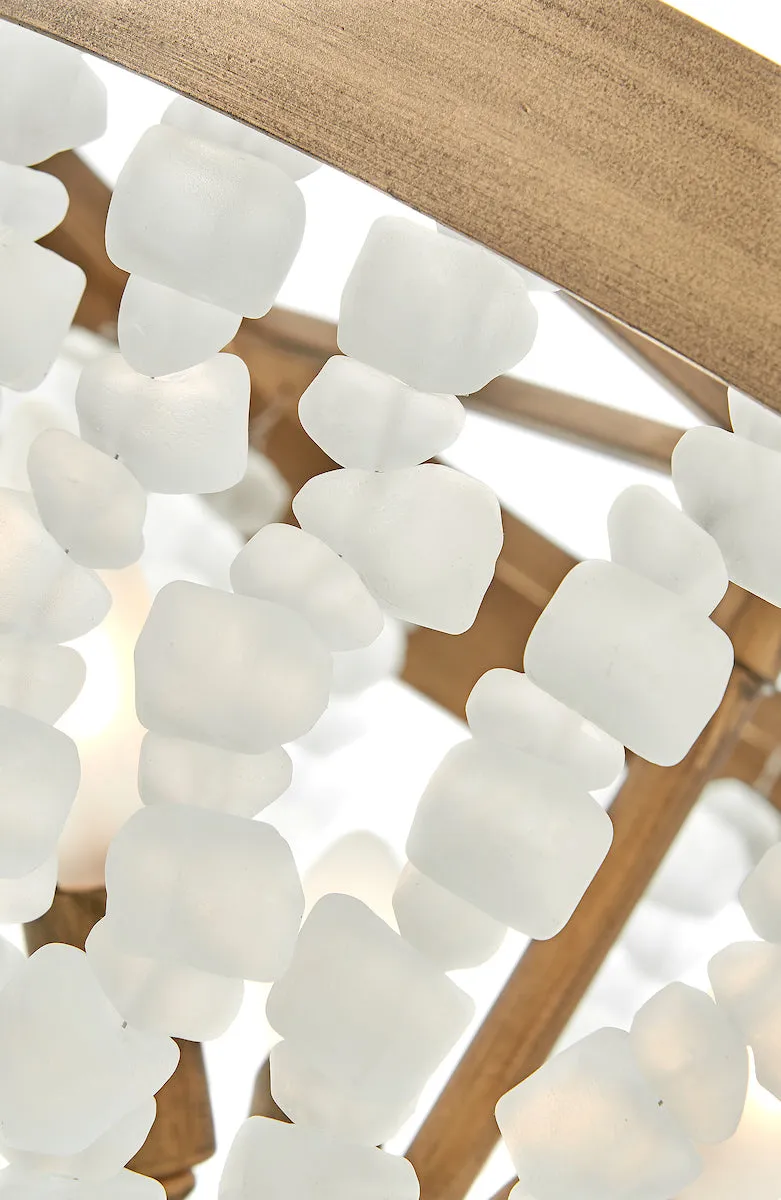 Dune White Sea Glass Semi-Flush Mount