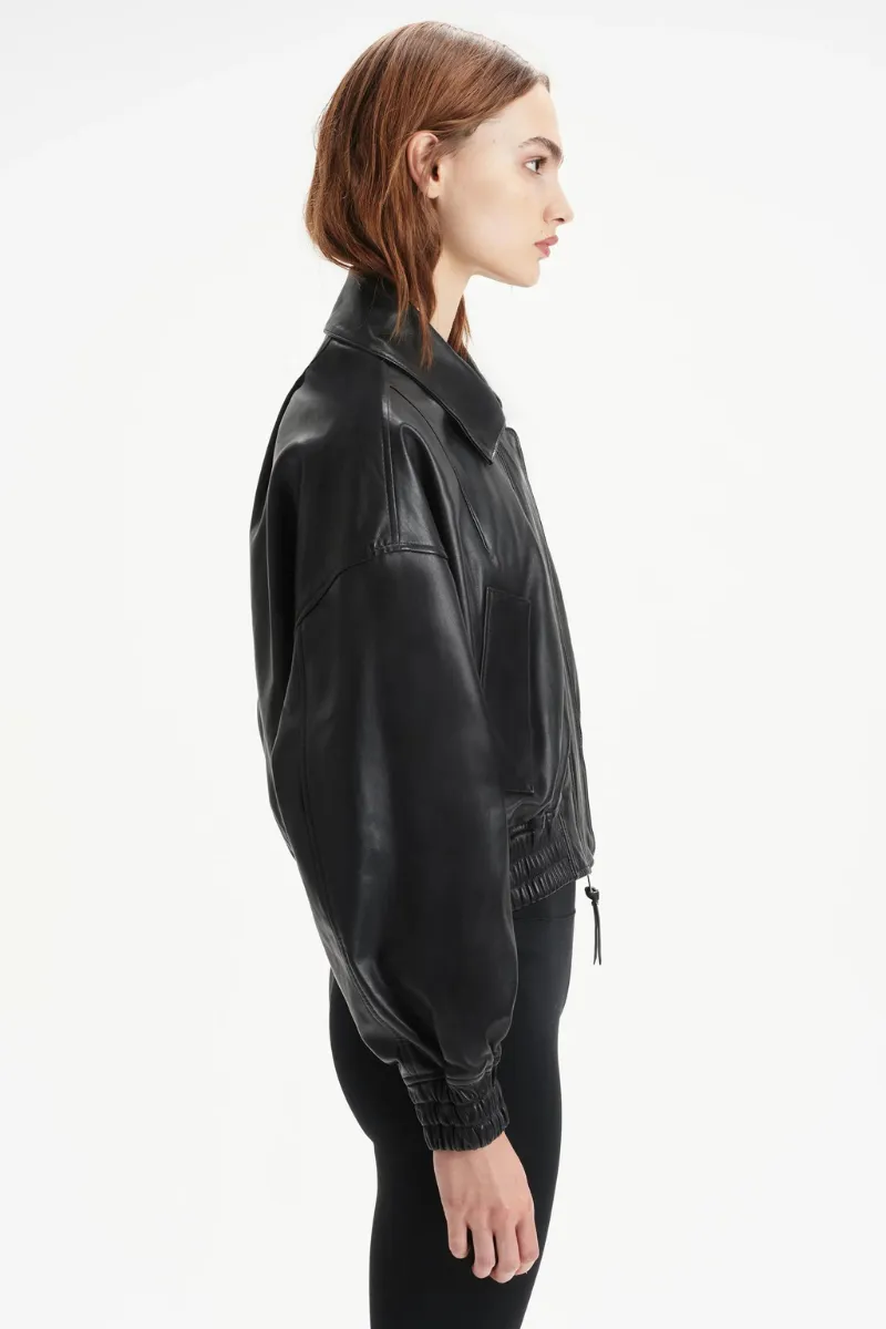 Elle Leather Bomber