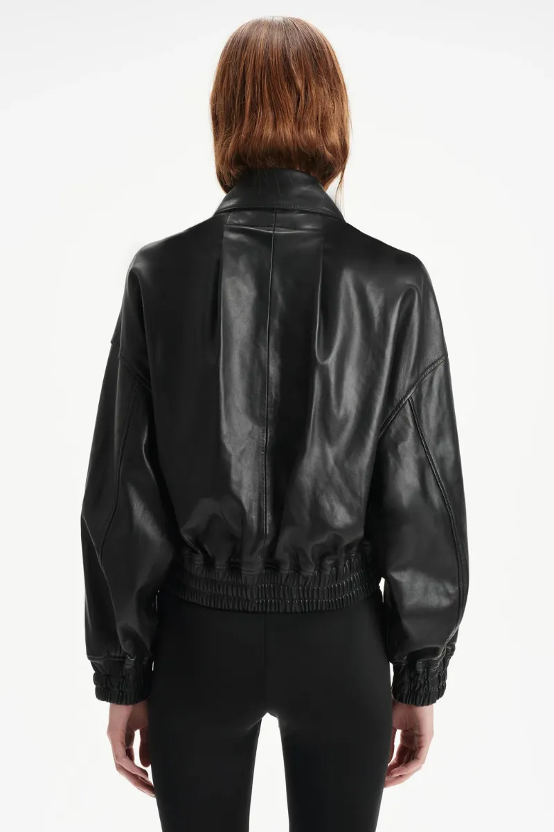 Elle Leather Bomber